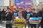 اجرای برنامه‌های فرهنگی در مسیر راهپیمایی روز قدس در اردبیل