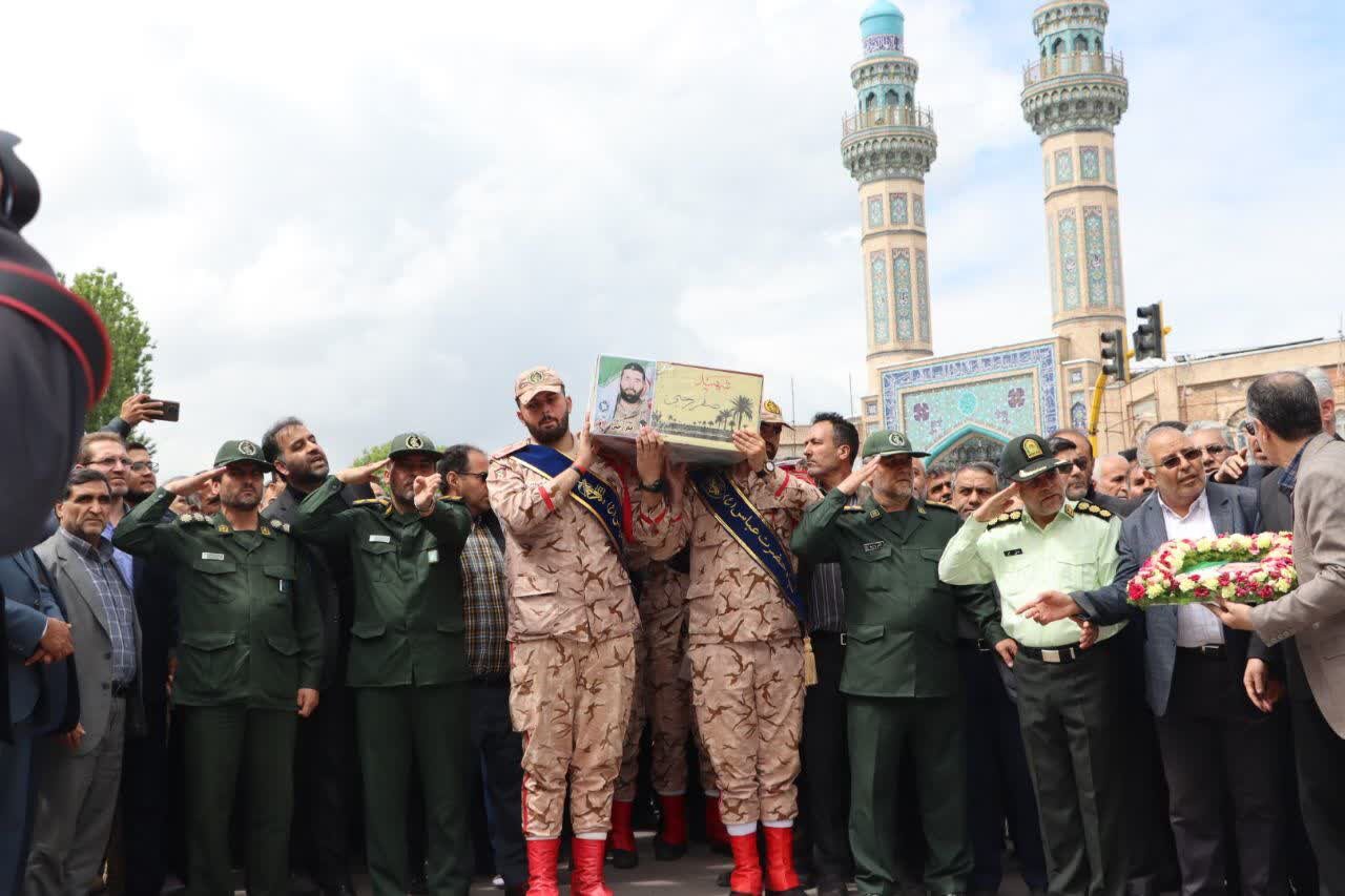 مراسم تشییع و بدرقه پیکر مطهر شهید «صفر رجبی» در اردبیل