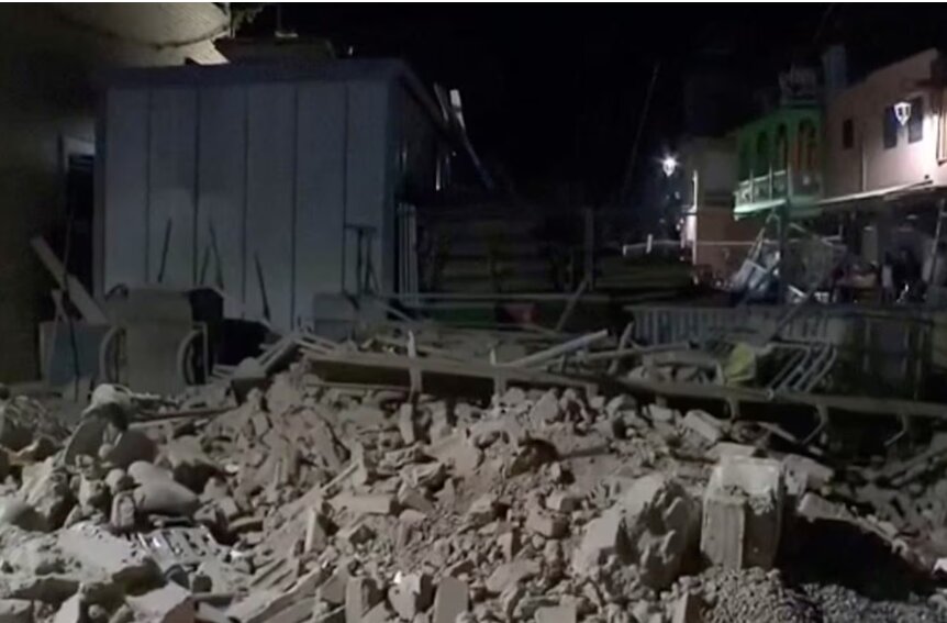 لحظه وقوع زلزله مهیب در مراکش+ فیلم